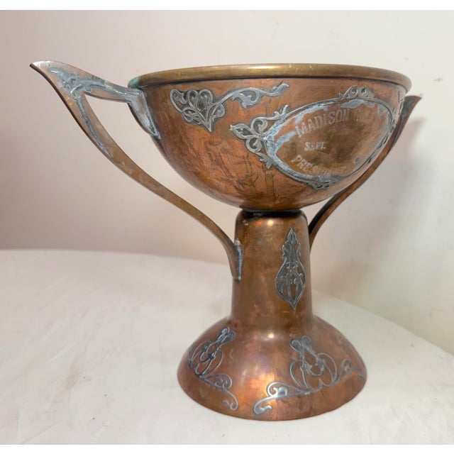 Antique 1912 Madison Club Heintz Sterling Silver Bronze Art Deco Golf Trophy For Sale In New York - Image 6 of 17