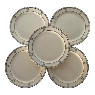 Vintage Art Deco Style Taylor Smith China Bread Plates S/5 For Sale