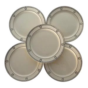Vintage Art Deco Style Taylor Smith China Bread Plates S/5