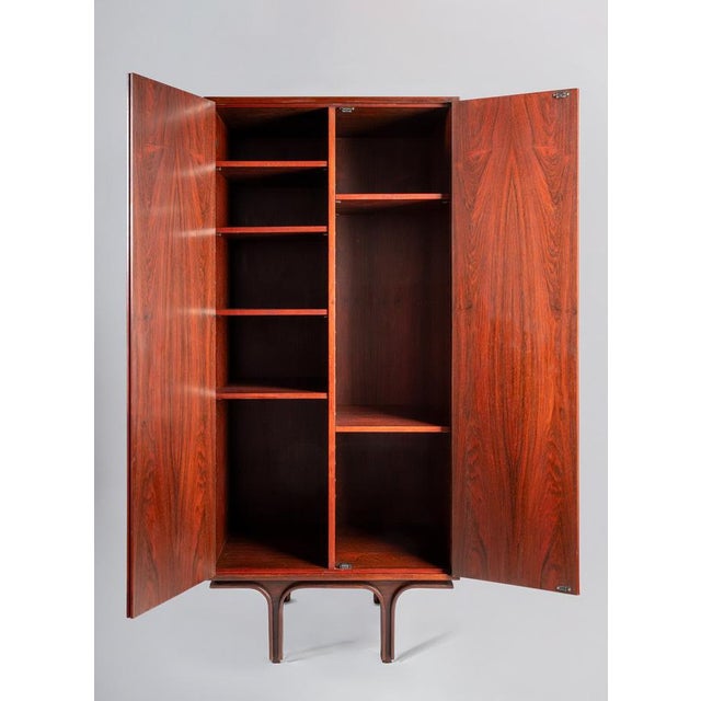 Gianfranco Frattini, Two-Door Rosewood Wardrobe for Bernini, early 1960s. In typical Frattini style for furniture designed...