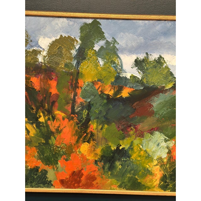 Stig Hallblom, Autumn Landscape, 1950s, Oil Painting on Canvas, Framed For Sale - Image 5 of 18