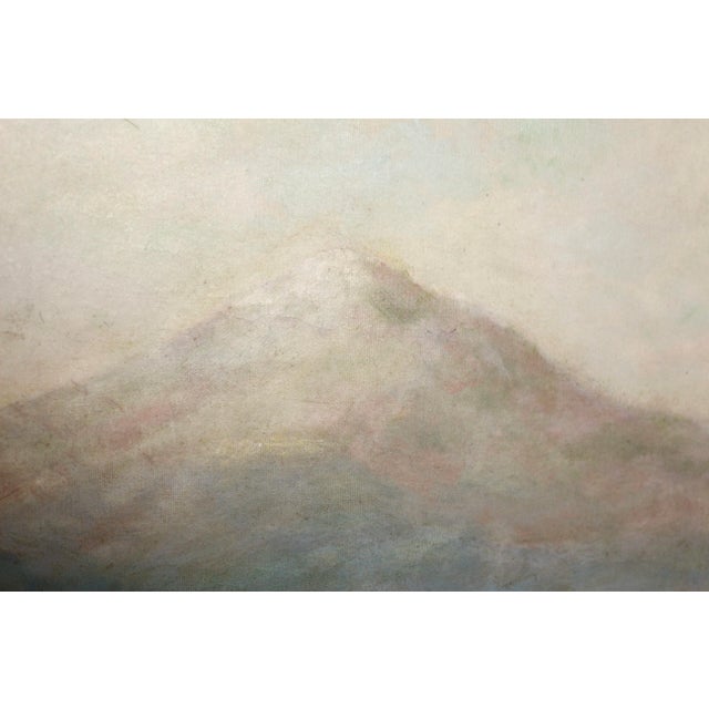 Late 19th Century Large Antique Landscape Oil Painting in an Ornate Gold Frame From the 19th Century For Sale - Image 5 of 16