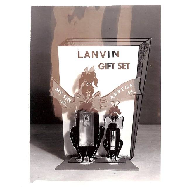 White "Lanvin Paris C1950s Original Perfume Advertising Photo Artist Folio W/ 3-Ring Binder" For Sale - Image 8 of 12