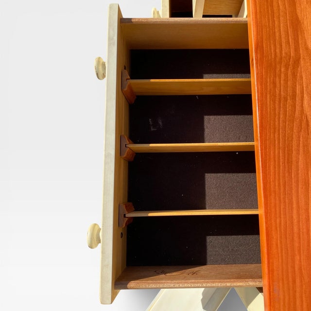 Vintage Painted Wood Sideboard With Paneled Doors For Sale - Image 18 of 18