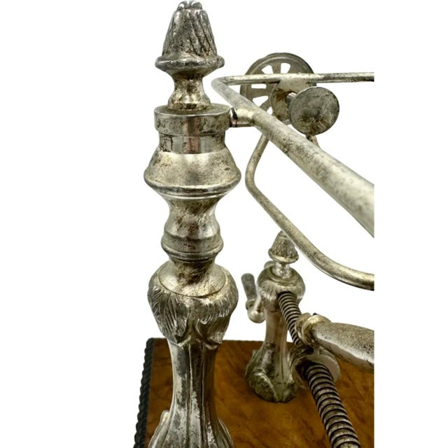 Silver Antique French Mechanical Wine Pourer Silverplate Barware Wine Taster For Sale - Image 8 of 12
