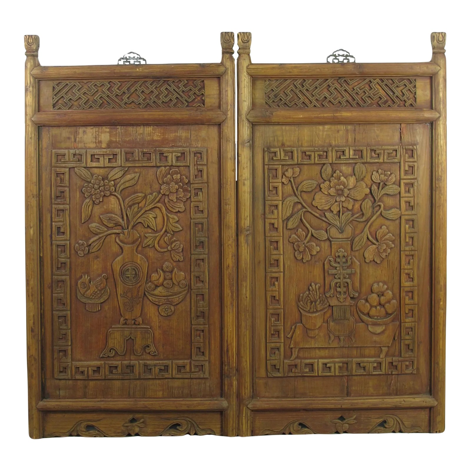 1922 Hand Carved Wall Hanging Panels a Pair Chairish