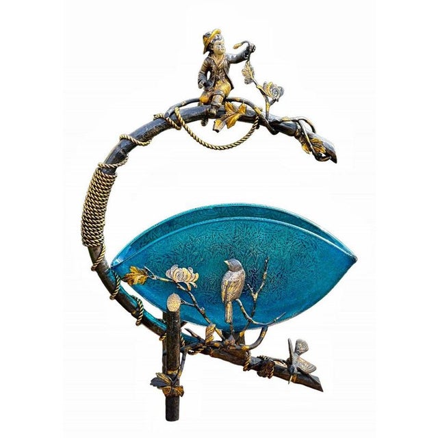 Plant Table in Bronze and Glass For Sale - Image 12 of 12