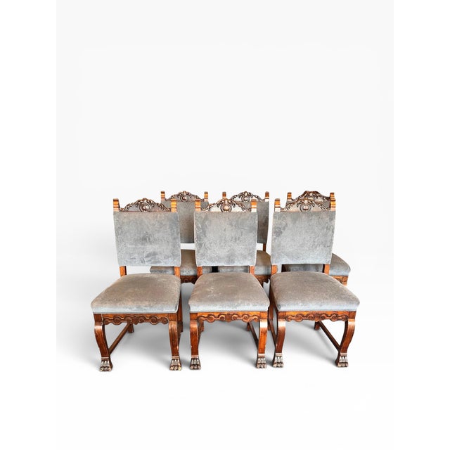 1940s Colombian Victorian Style Dining Chairs - Set of Six For Sale - Image 4 of 12