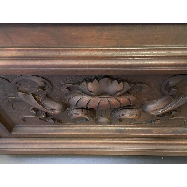 Antique French Architectural Element in Carved Wood Panel, 1900s For Sale - Image 3 of 11