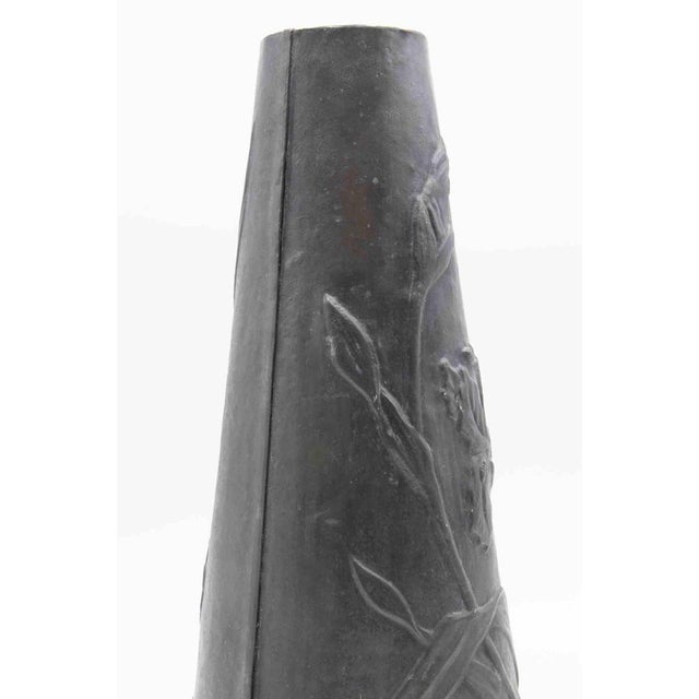 Metal Art Nouveau Pewter Vases, Italy, Early 20th Century, Set of 2 For Sale - Image 7 of 10