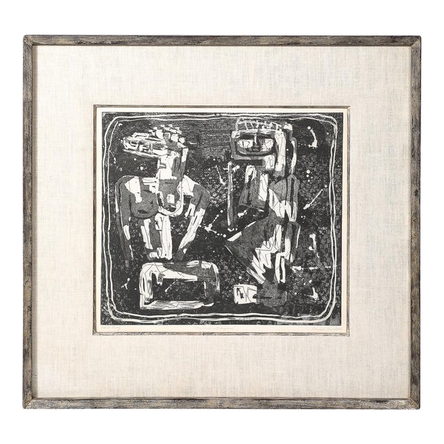Louise Nevelson Mid-Century Etching Entitled "One Ancient Figure" Edition Artist's Proof Signed For Sale