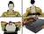 Cream Mid 20th Century Handmade Hand Painted Japanese Imperial Court Hina Doll With Original Case Set of 5 Pieces For Sale - Image 8 of 16