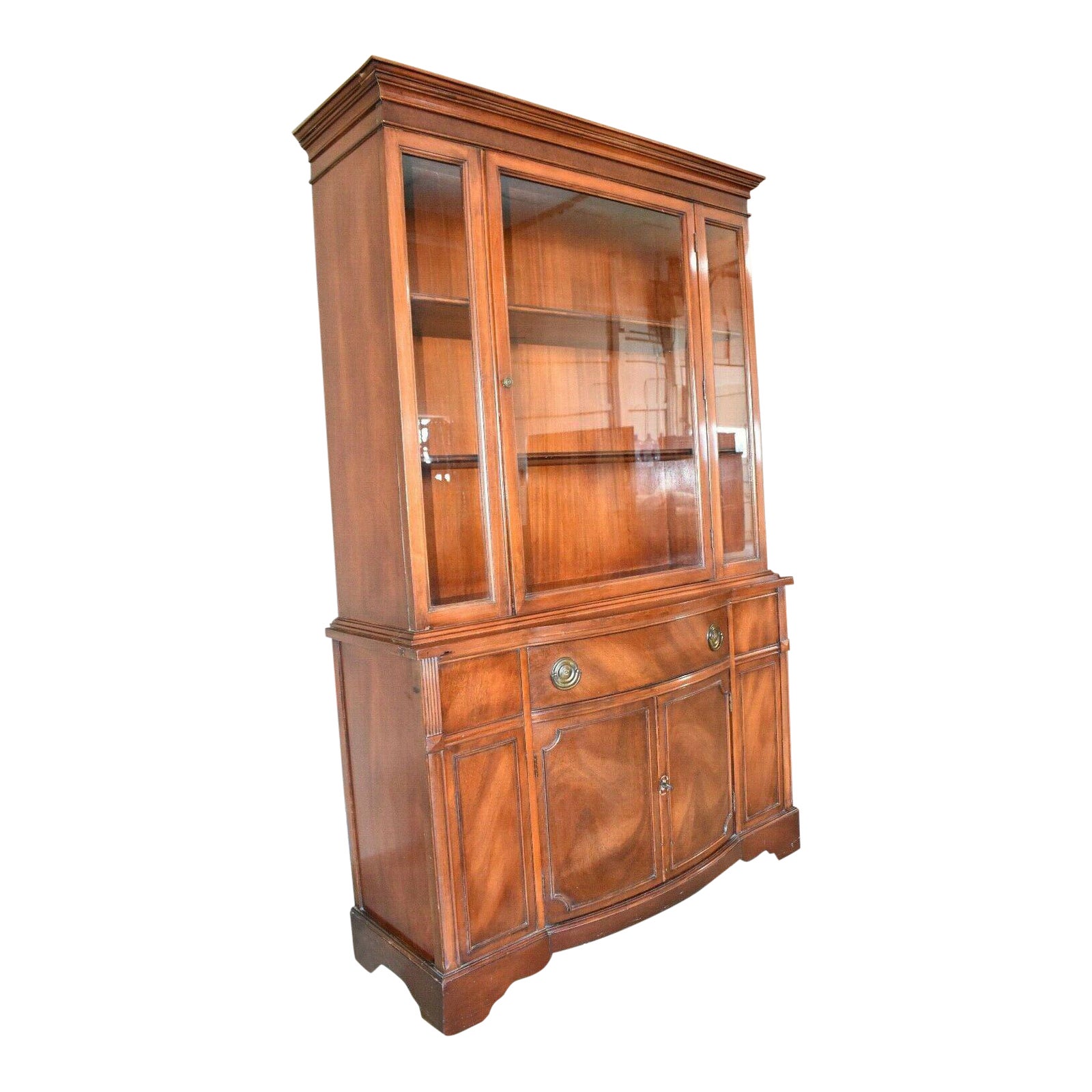 Antique Flame Mahogany Dining Room China Hutch Chairish