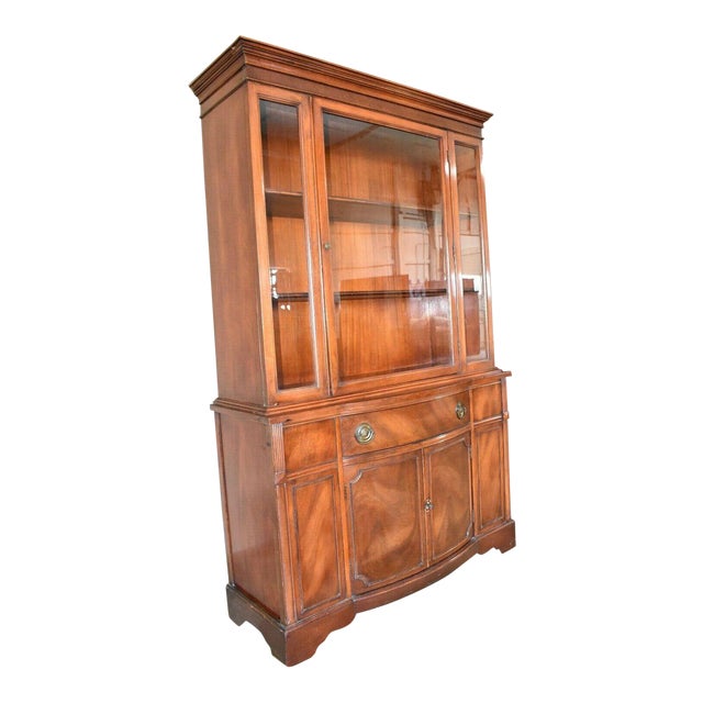 Antique Flame Mahogany Dining Room China Hutch Chairish