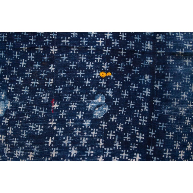 African Constellations Indigo Mud Cloth Throw For Sale - Image 3 of 6