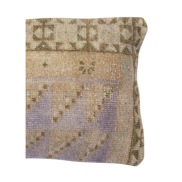 Traditional 13"x20" Vintage Turkish Wool Rug Cushion Cover. Rug Pillow. Handmade Lace Pillow For Sale - Image 3 of 4