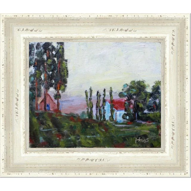 Green Modern Impressionist Oil Painting Original by Haas For Sale - Image 8 of 10