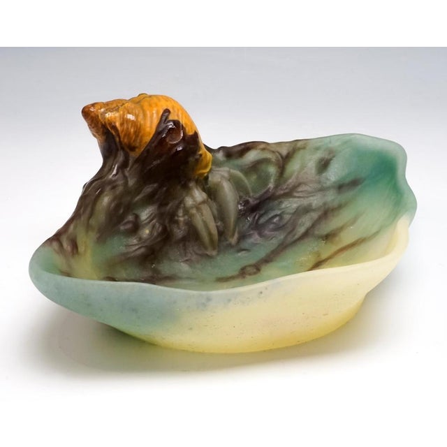 Art Nouveau Vide-Poche with Hermit Crab by Amalric Walter & Henri Bergé, Nancy For Sale - Image 3 of 9