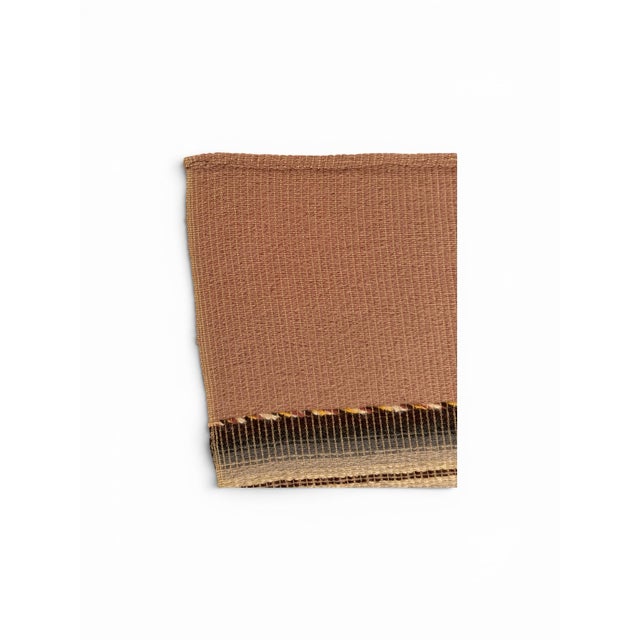 Vintage Mid-Century Earth Tone Striped Woven Throw Blanket For Sale In New York - Image 6 of 7