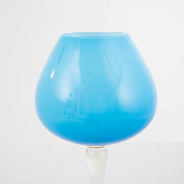 Early 20th Century 20th Century Italian Blue Glass Goblet For Sale - Image 5 of 18