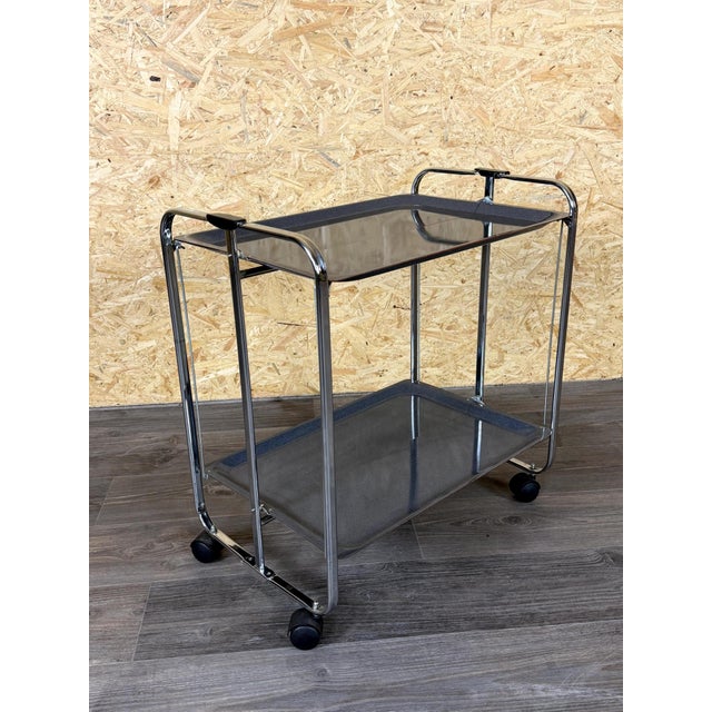 1960s/70s Serving Cart/Dinette Side Table, Space Age Style, Metal/Plastic Item: Serving Cart Manufacturer: Unknown...