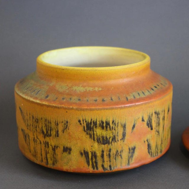 Mid-Century Italian Ceramic Bowl with Lid by Alessio Tasca, 1960s For Sale - Image 3 of 14