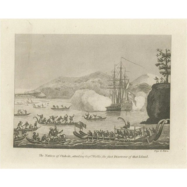 Cooke, The Standoff at Tahiti with Captain Wallis, 1801, Engraving For Sale - Image 7 of 7