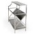 Metal Keats Library 2-Tier 36"W Bookcase, Silver For Sale - Image 7 of 8