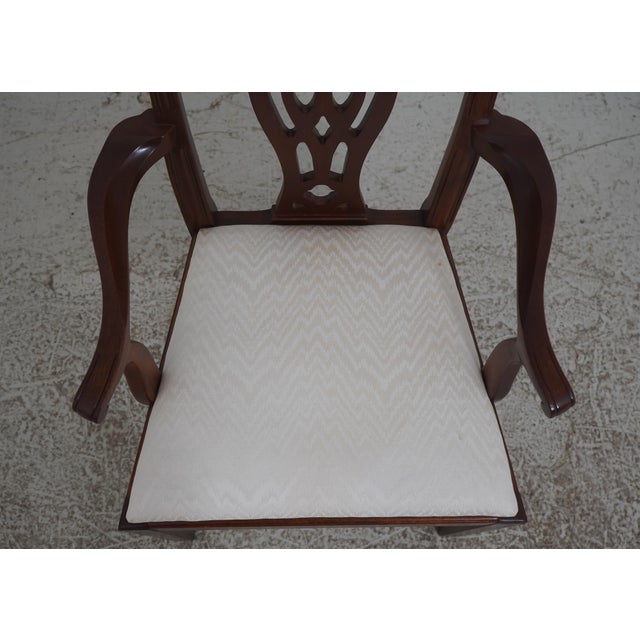 Wood Set of 8 Hickory Chair Mahogany Dining Chairs For Sale - Image 7 of 18