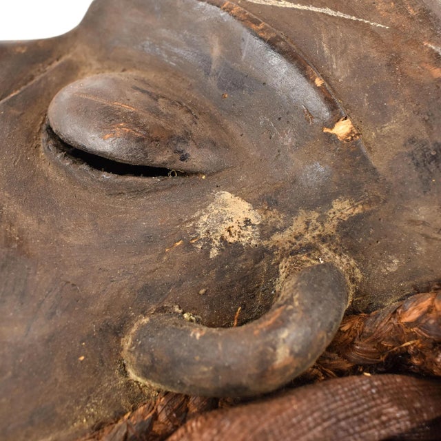 Early 20th Century Pende Mask with Woven Hood For Sale In Denver - Image 6 of 7