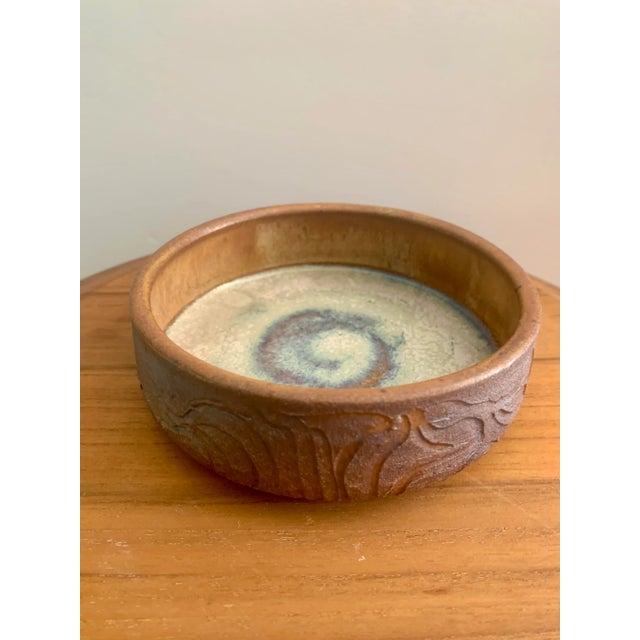 Late 20th Century California Modernist Paul Bellardo Bowl Modern Pottery - Paul Bellardo Ceramic Dish Platter Catchall Bowl Pot For Sale - Image 5 of 11