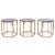 Kenneth Ludwig Chicago Hexagonal Gold Stainless Steel Table Set For Sale - Image 4 of 8