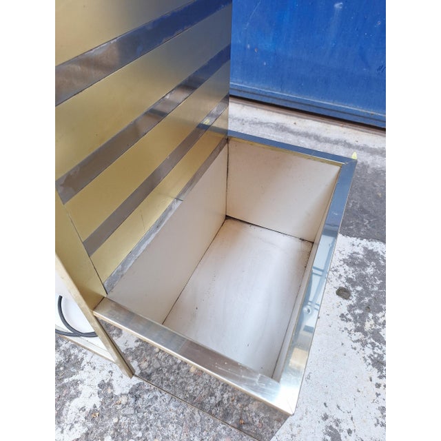 Bar Cabinet in Wood, Brass and Mirrored Glass from Stilglass Donati, Italy, 1970s For Sale - Image 9 of 18