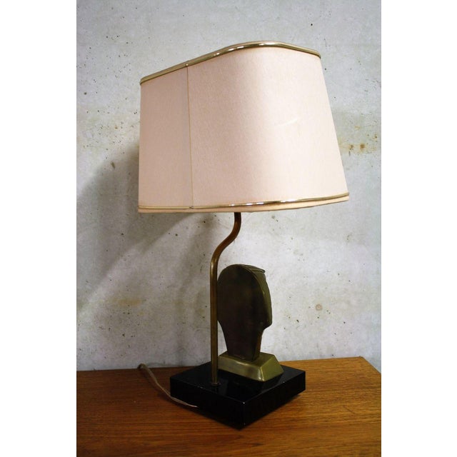 1970s Hollywood Regency Belgian Pharaoh Table Lamp, 1970s For Sale - Image 5 of 9