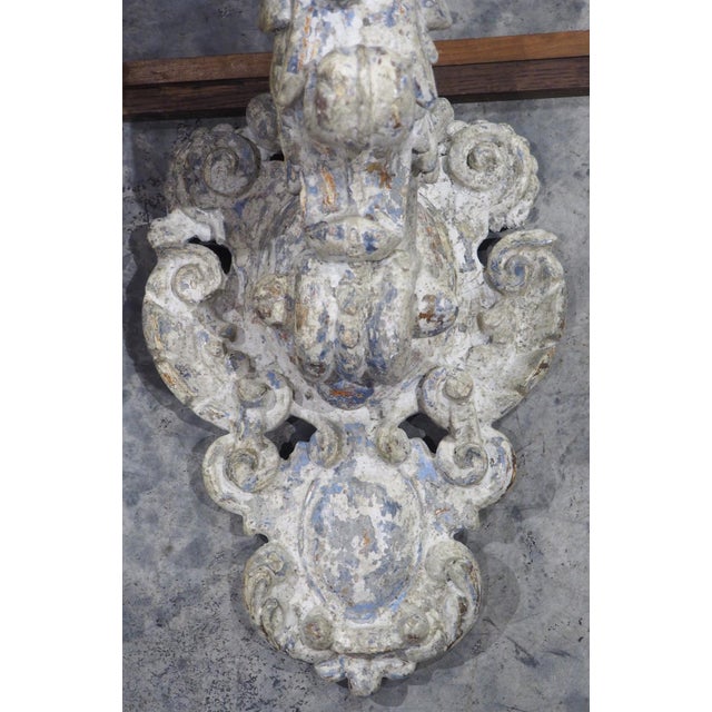 Pair of Italian 18th Century Painted Bras De Lumière Sconces For Sale - Image 14 of 18