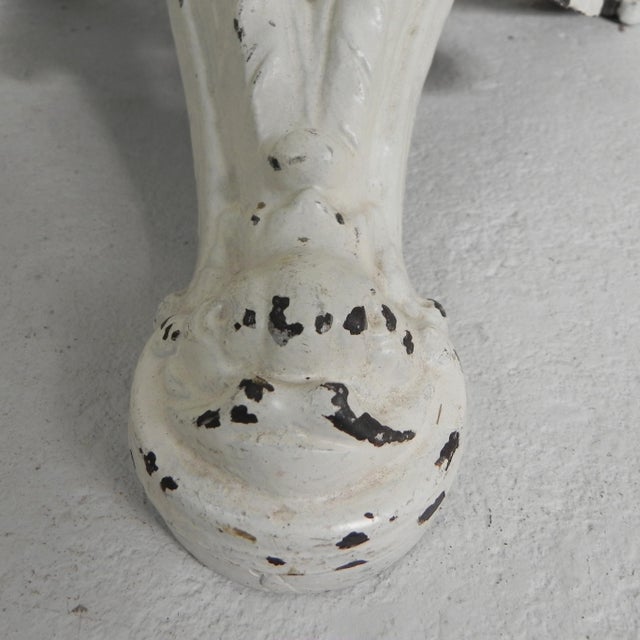 Bistro Table with Cast Iron Legs and Marble Top, 1920s For Sale - Image 13 of 18