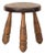 1950s Short French Wood Tripod Stool For Sale
