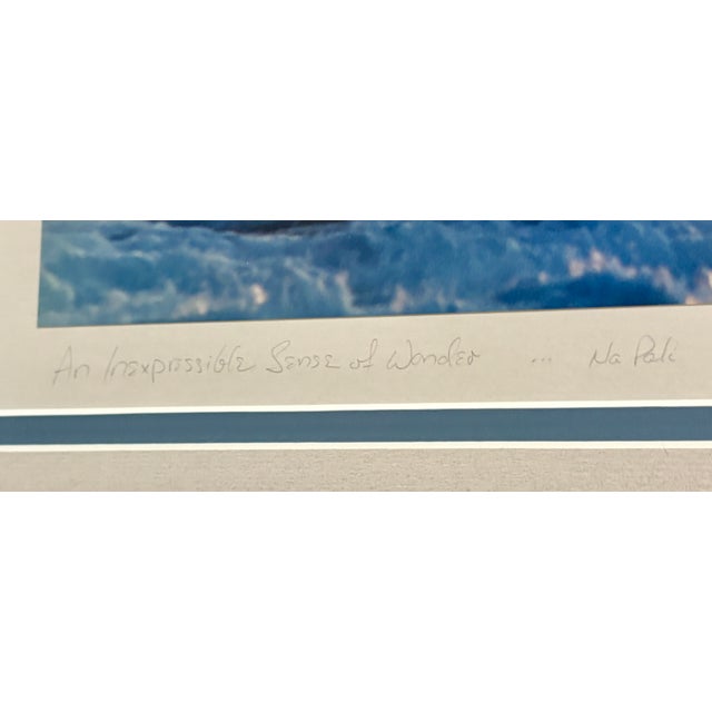 Glass Large 39" Signed Limited Edition Seascape Photograph - "Inexpressible Sense of Wonder" For Sale - Image 7 of 12