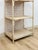 Vintage Arched Blonde Rattan Lattice Etagere Coastal Boho Hollywood Regency For Sale In Tampa - Image 6 of 16