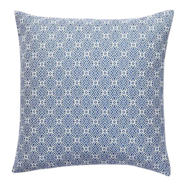 The House of Scalamandré Cape May Outdoor Pillow, Ocean For Sale