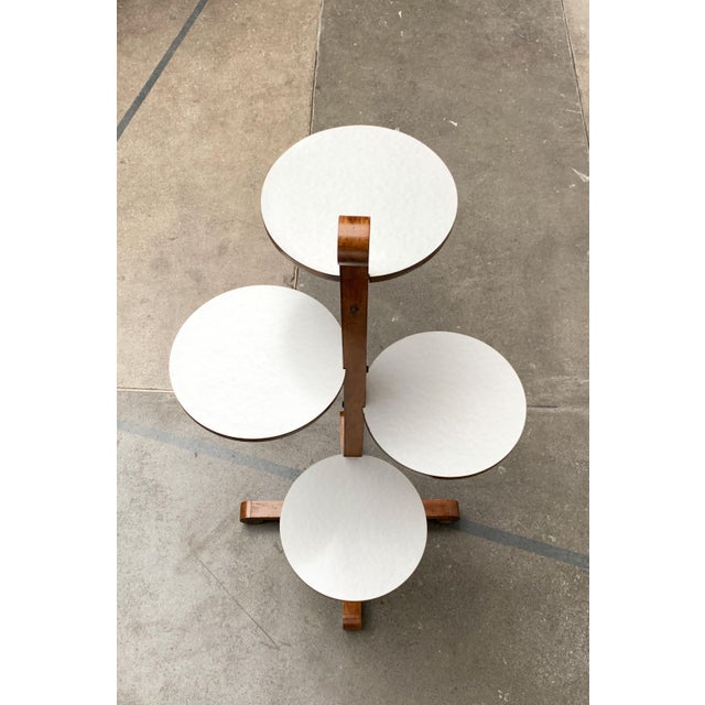 Mid-Century Wood Plant Stand in the style of André Groult, 1960s For Sale - Image 5 of 18