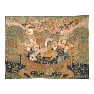 Les Cerfs Ailes Silkscreen Tapestry - 145 X 194 Cm (4'9" X 6'4") - Requires Rod Size 5