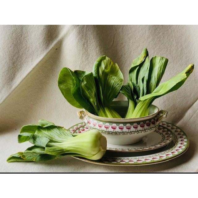 Art Deco Antique Royal Worcester Victorian Porcelain Serving Set — Platters & Tureen, Pink Lotus & Gold For Sale - Image 3 of 18