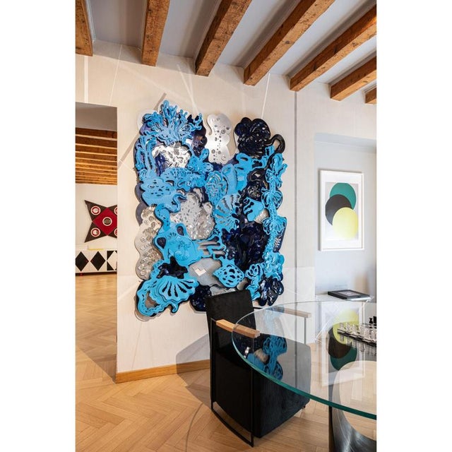 Contemporary Caelum Stellans Metallic Tapestry in Mirrored Finish Aluminum by Altreforme For Sale - Image 3 of 9