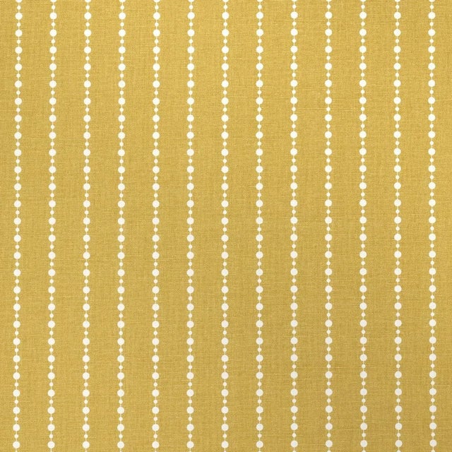 Contemporary Schumacher x Neisha Crosland Beaded Stripe Fabric in Straw For Sale - Image 3 of 4