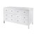 Nora 60 in W. Rectangular Wood 6 Drawer Dresser, White For Sale - Image 9 of 9
