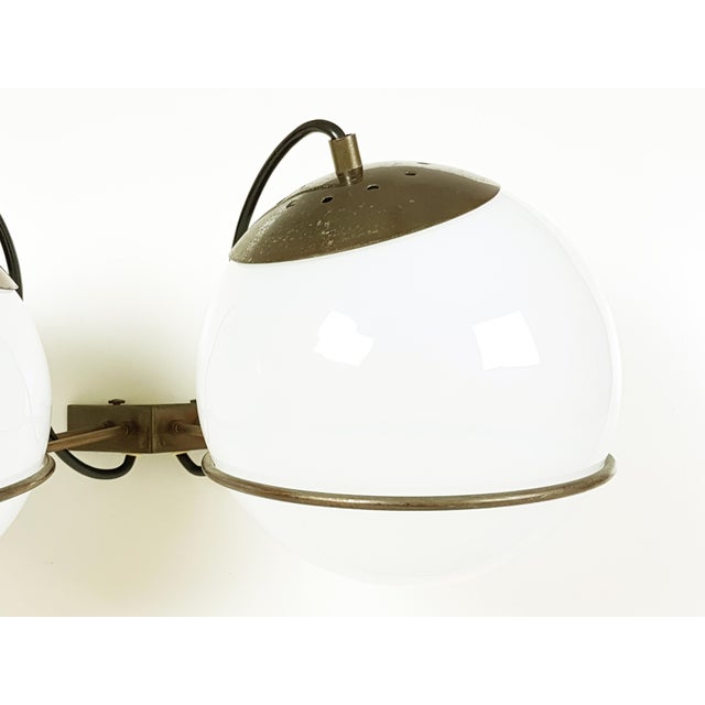 1960s Italian Glass & Brass Model B519 Sconces from Candle, 1960s, Set of 2 For Sale - Image 5 of 9