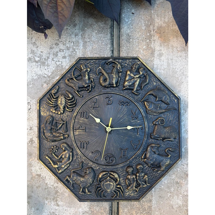 I960's Vintage Mid-Century Zodiac Clock by Dart | Chairish