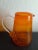 Art Deco 1960s Blenko Crackled Orange Glass Pitcher For Sale - Image 3 of 6