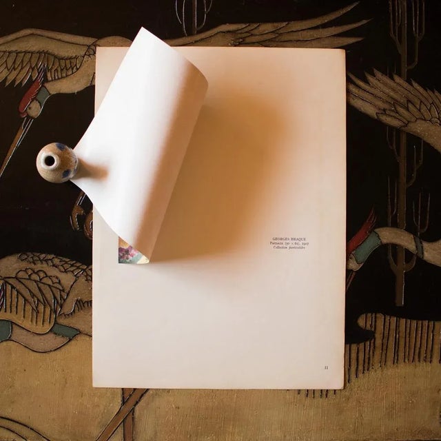 Georges Braque 1948 After Georges Braque, "Landscape" Second Edition Parisian Offset Lithograph For Sale - Image 4 of 8